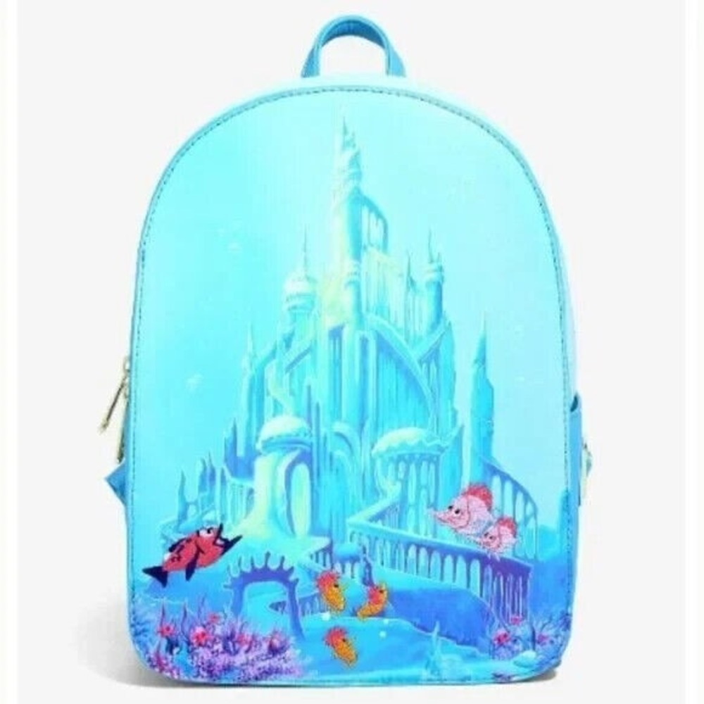 Loungefly Disney The Little Mermaid Castle‎ Mini Backpack Exclusive
